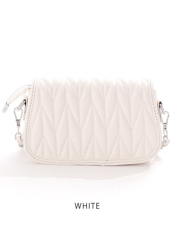 画像5: キルティングショルダービジューバッグ/キルティング/ショルダー/ビジュー/チェーン【Fサイズ/2カラー】[OF04]