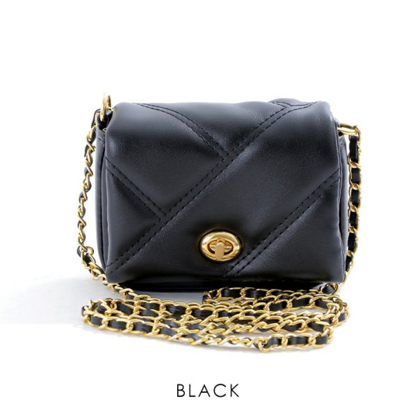 画像3: ステッチデザインミニショルダーバッグ【Fサイズ/2カラー】[OF04]