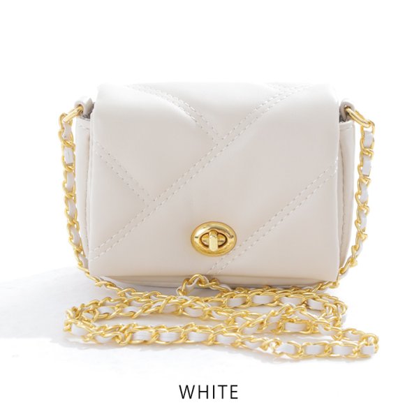 画像4: ステッチデザインミニショルダーバッグ【Fサイズ/2カラー】[OF04]