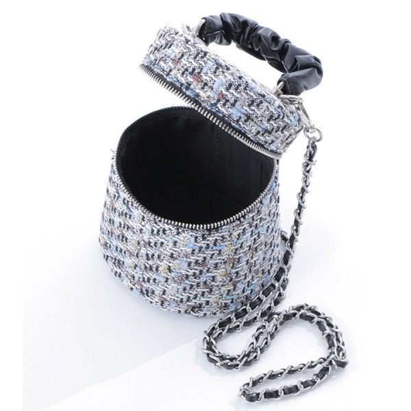 画像6: 【即日発送】【水着小物：ビーチバッグ】ショルダーチェーン付き/ ツイード/ バニティバッグ[OF04]