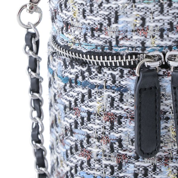 画像7: 【即日発送】【水着小物：ビーチバッグ】ショルダーチェーン付き/ ツイード/ バニティバッグ[OF04]