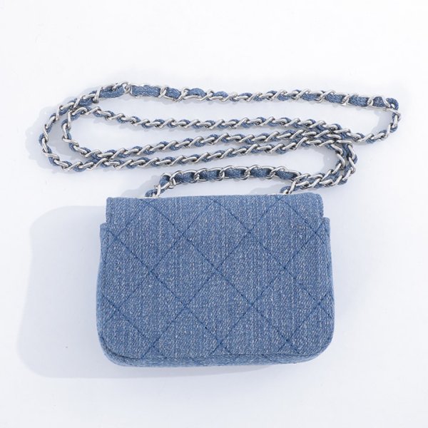 画像6: 【バッグ】デニムチェーンショルダーミニバッグ【3カラー】[OF04]