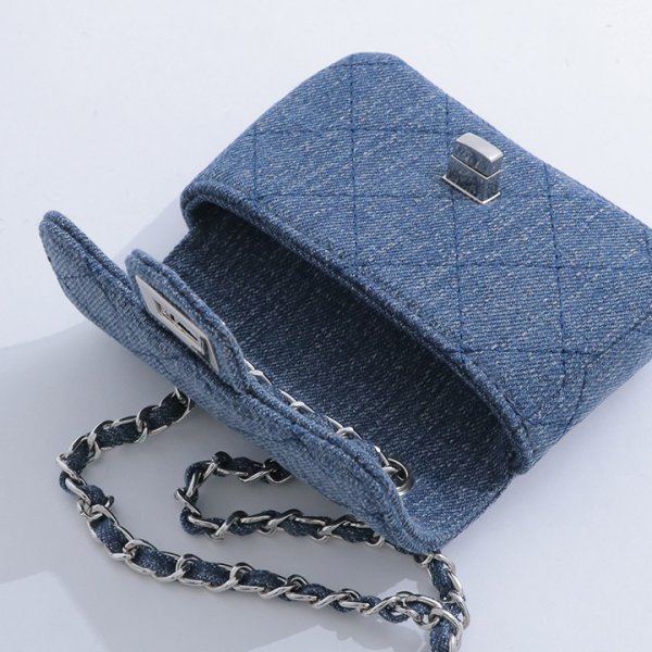 画像9: 【バッグ】デニムチェーンショルダーミニバッグ【3カラー】[OF04]
