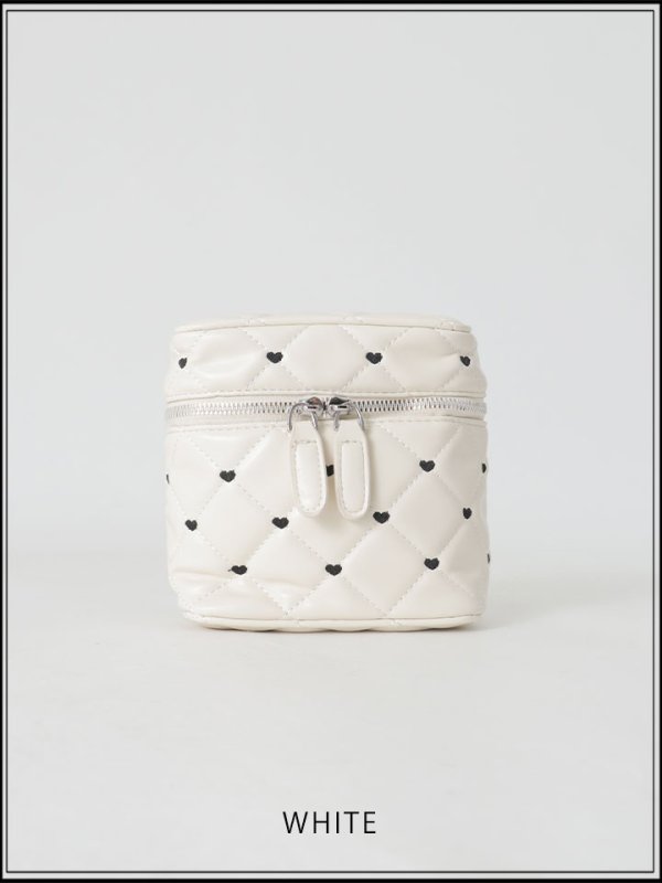 画像3: 【バッグ】チェーンショルダーハートキルティングバニティバッグ【Fサイズ/2カラー】[OF02]