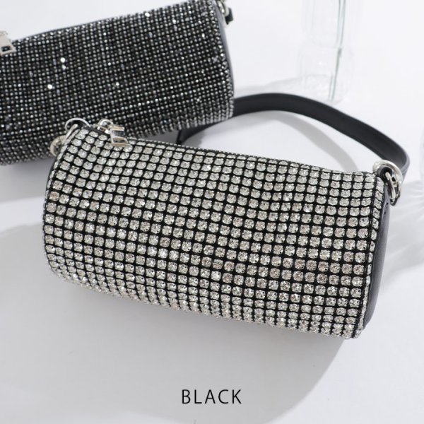 画像3: 【バッグ】ラインストーンラウンドバック【Fサイズ/2カラー】[OF04]