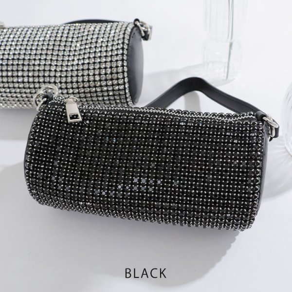 画像4: 【バッグ】ラインストーンラウンドバック【Fサイズ/2カラー】[OF04]