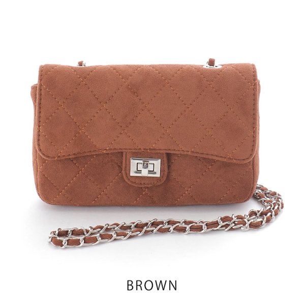 画像4: 【バッグ】チェーンスエードショルダーバッグ【2カラー】[OF03]