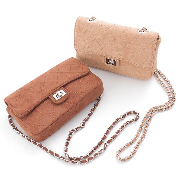 画像9: 【バッグ】チェーンスエードショルダーバッグ【2カラー】[OF03]