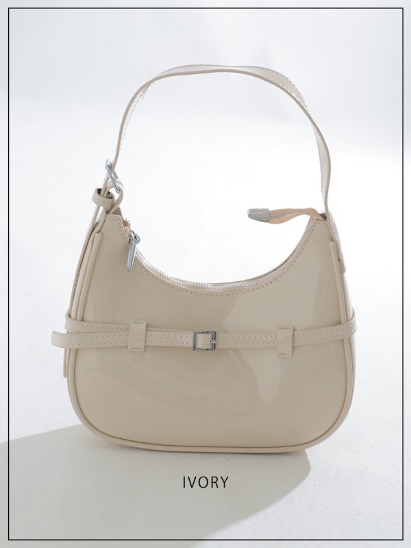 画像5: 【バッグ】エナメルハーフムーンバッグ【Fサイズ/4カラー】[OF03]