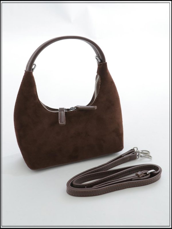 画像5: 【バッグ】ブラウンハーフムーンバッグ【Fサイズ/1カラー】[OF03]