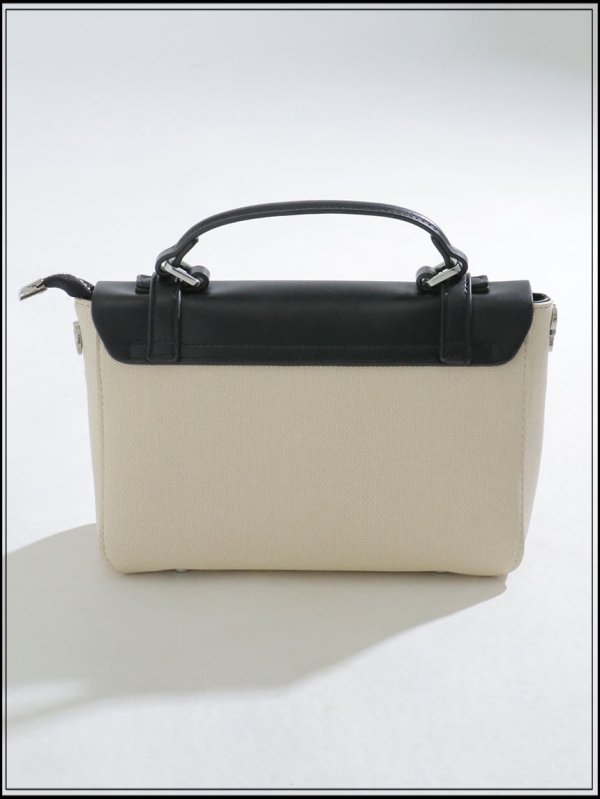 画像6: 【バッグ】レザーキャンバスサッチェルバッグ【Fサイズ/3カラー】[OF02]