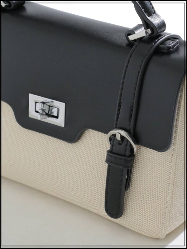 画像7: 【バッグ】レザーキャンバスサッチェルバッグ【Fサイズ/3カラー】[OF02]