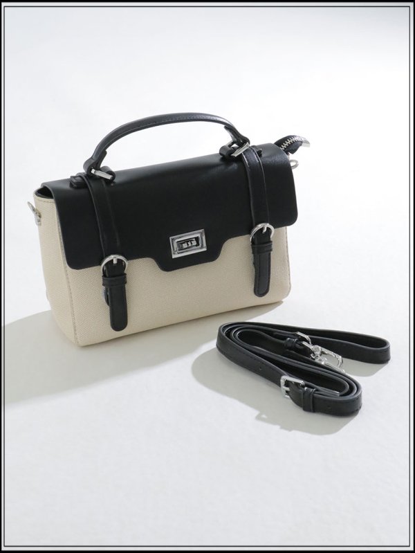 画像9: 【バッグ】レザーキャンバスサッチェルバッグ【Fサイズ/3カラー】[OF02]