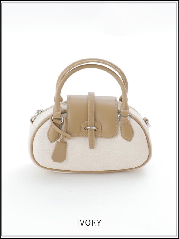 画像5: 【バッグ】キャンバスバイカラーミニバッグ【Fサイズ/3カラー】[OF03]