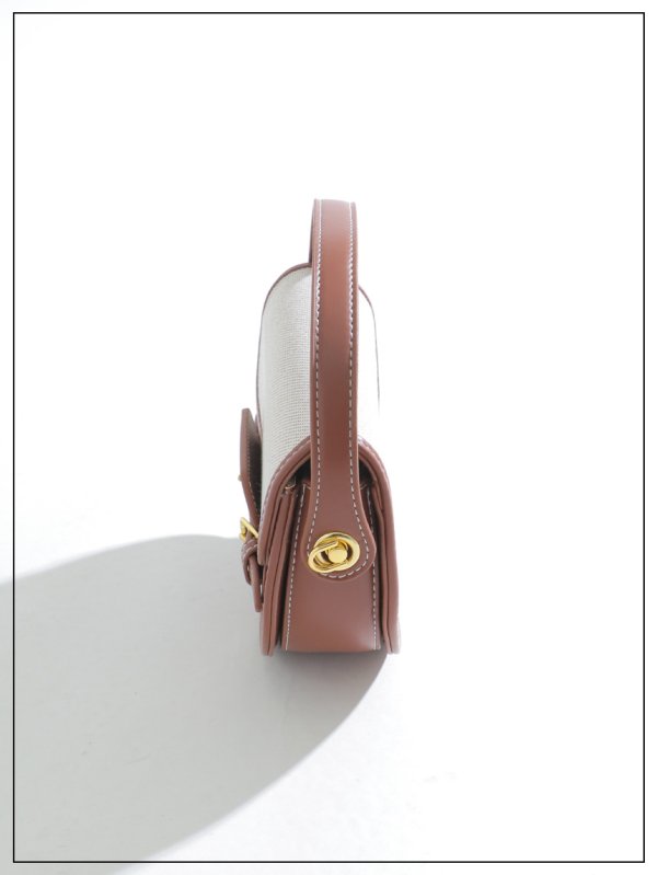 画像5: 【バッグ】2wayレザーパイピングキャンバスバッグ【Fサイズ/2カラー】[OF02]