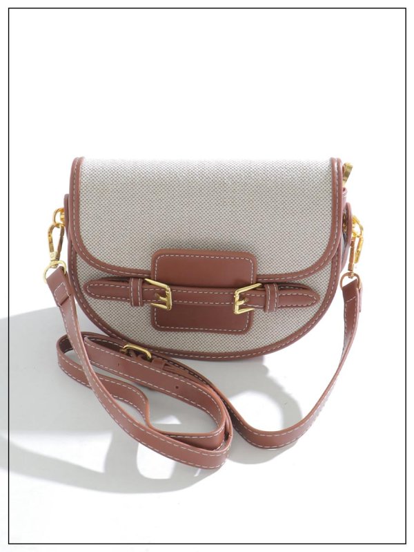 画像8: 【バッグ】2wayレザーパイピングキャンバスバッグ【Fサイズ/2カラー】[OF02]