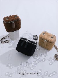 【バッグ】チェーンスエードバニティバッグ【Fサイズ/3カラー】[OF03]【IM】