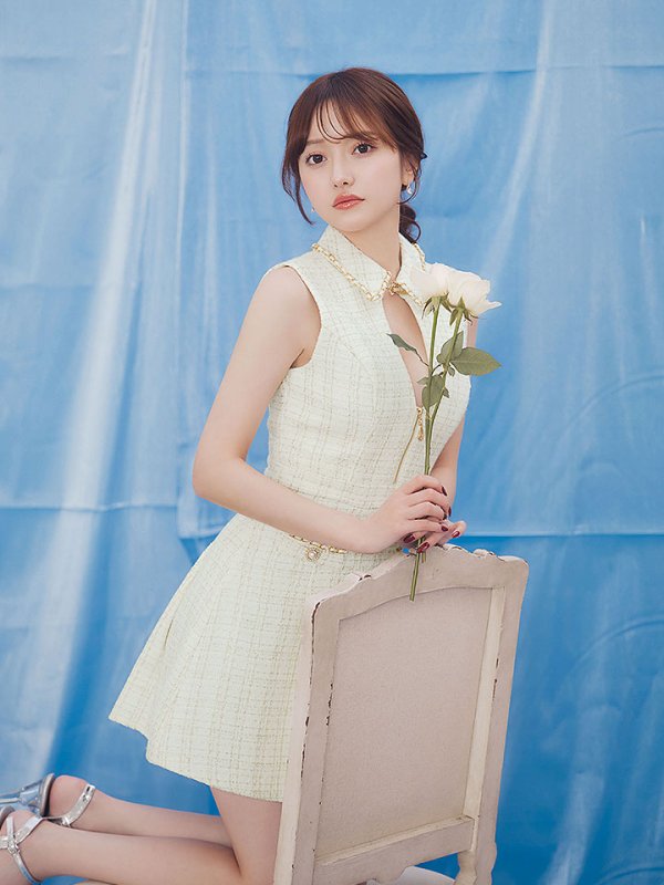 モデル:羽澄まり 身長:158cm 着用サイズ:Sサイズ