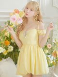 オフショルダーキャミソールビジューフレアドレス/キャバドレス【XS-Lサイズ/1カラー】[OF03]