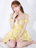 オフショルダーキャミソールビジューフレアドレス/キャバドレス【XS-Lサイズ/1カラー】[OF03]