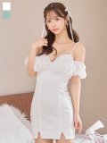 【即日発送】バルーンシフォンスリーブタイトミニドレス/キャバドレス【XS-Mサイズ/2カラー】[OF03] 【YN】dzk
