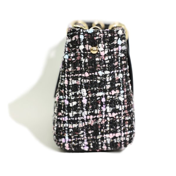 画像5: 【Angel R/エンジェルアール】ミックスチェック/ ツイード/ ハンドバッグ【Fサイズ/2カラー】[OF02]