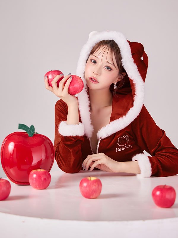 画像3: 【即日発送】【ハロウィンコスプレ/小物】りんごショルダーバッグ/ ポシェット [OF02]