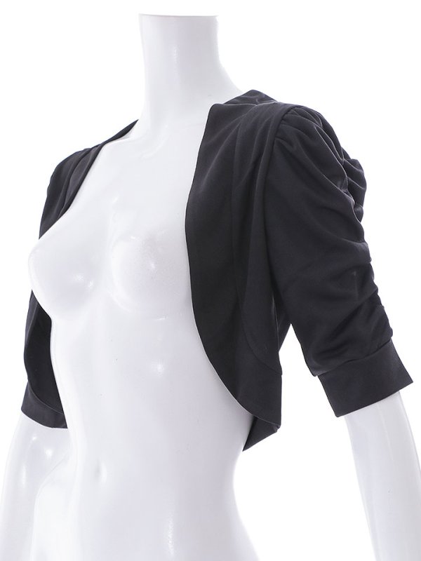 画像5: 再入荷!モノトーンボレロ/上着/羽織り物/アウター【Fサイズ/2カラー】[OF04-U] 【IM】