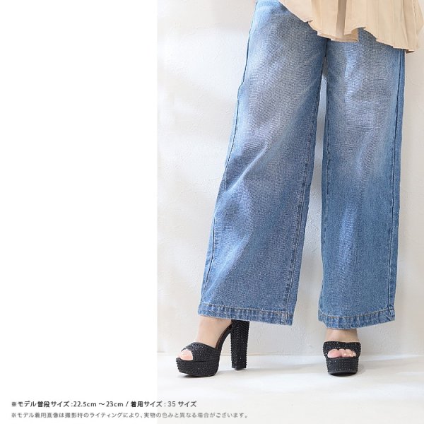 画像4: SALE【COMEX】 2color/ 13cmヒール/ ラメ/ ラインストーン/ オープントゥ/ アンクルストラップ/ ハイヒール/ ストラップサンダル[OF02]