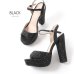 画像6: SALE【COMEX】 2color/ 13cmヒール/ ラメ/ ラインストーン/ オープントゥ/ アンクルストラップ/ ハイヒール/ ストラップサンダル[OF02]