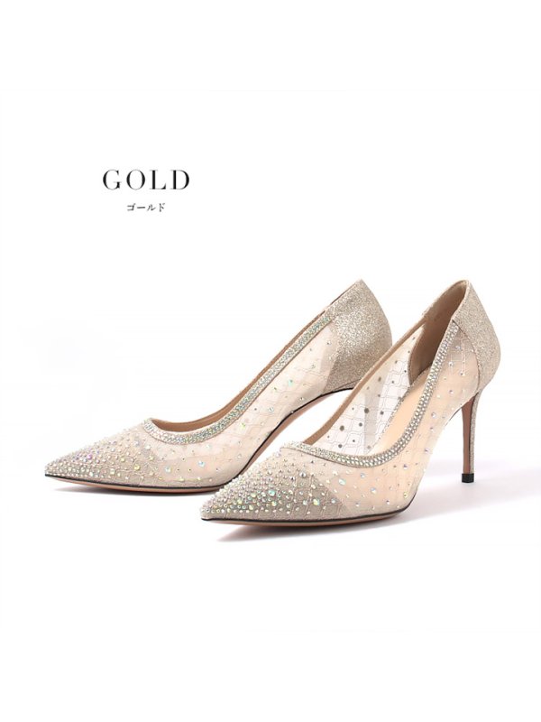 画像5: 【COMEX】 3color/ 8cmヒール/ ラメ/ ラインストーン/ ピンヒール/ ポインテッドトゥ/ ハイヒール/ パンプス[OF02]