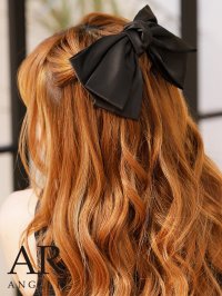 【ヘアアクセサリー/バレッタ】【Angel R/エンジェルアール】【10colors】ベーシックデザインリボン[OF02]