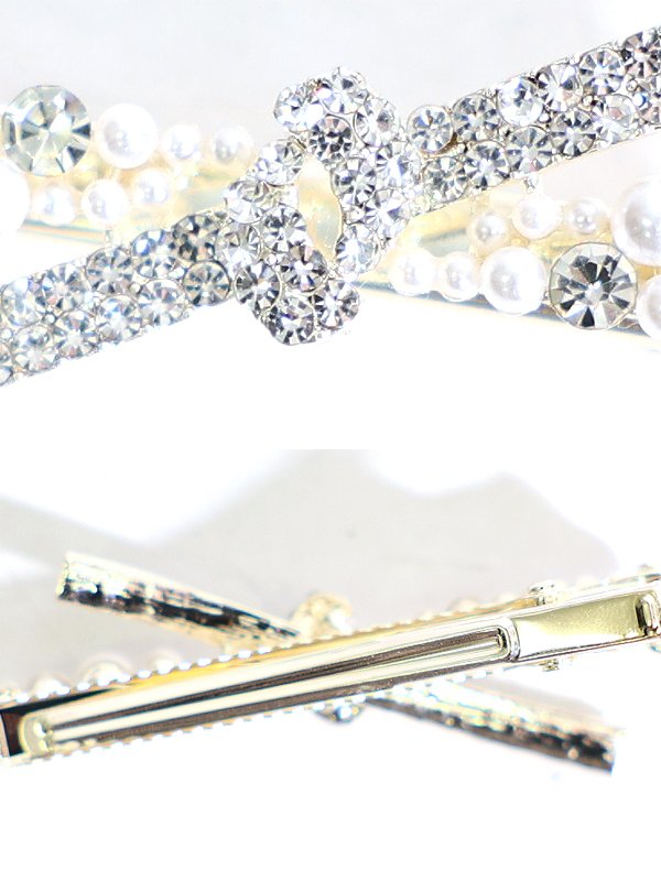 画像6: 【Angel R/エンジェルアール】ストーンパールクロスヘアピン[OF02C-U]