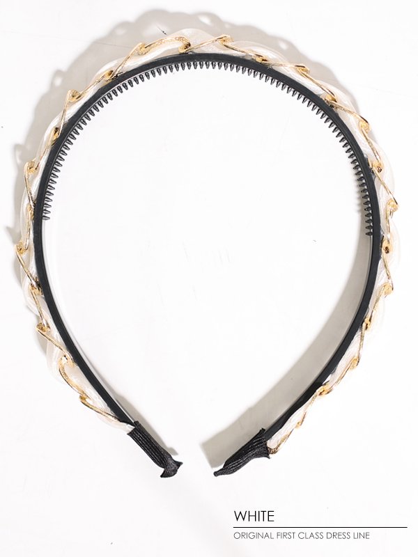 画像3: 【アクセサリー:カチューシャ】【Angel R/エンジェルアール】ゴールドチェーンラメカチューシャ【OF02】