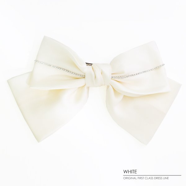 画像3: 【ヘアアクセサリー/バレッタ】【Angel R/エンジェルアール】ラインビジューレースダブルリボン[OF02]