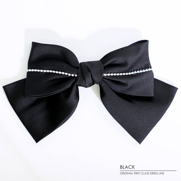 画像4: 【ヘアアクセサリー/バレッタ】【Angel R/エンジェルアール】ラインビジューレースダブルリボン[OF02]