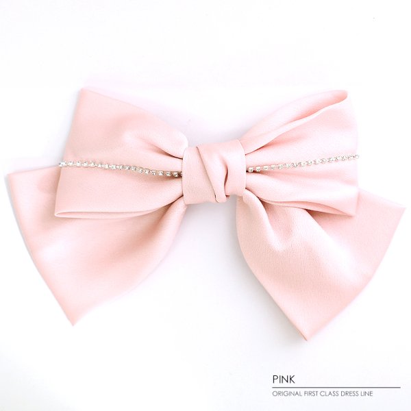 画像5: 【ヘアアクセサリー/バレッタ】【Angel R/エンジェルアール】ラインビジューレースダブルリボン[OF02]