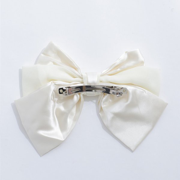 画像5: 【ヘアアクセサリー/バレッタ】サテンリボンバレッタ【2カラー】[OF02]