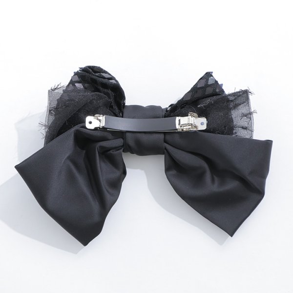 画像3: 【ヘアアクセサリー/バレッタ】サテンリボンバレッタ【2カラー】[OF02]