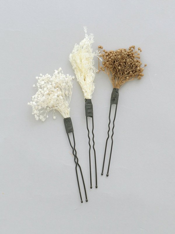 画像4: 【卒業袴小物】水引ホワイトドライフラワーセット髪飾り【1カラー】