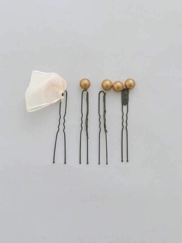 画像5: 【卒業袴小物】水引ホワイトドライフラワーセット髪飾り【1カラー】