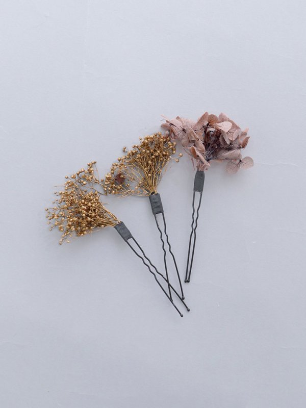 画像8: 【卒業袴小物】網チュールとドライフラワーのセット髪飾り【2カラー】