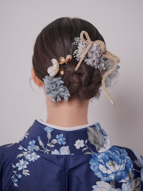 画像18: 【卒業袴小物】ドライフラワーセット髪飾り【2カラー】