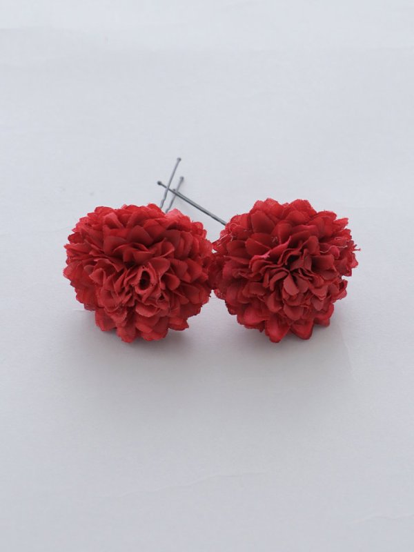 画像3: 【卒業袴小物】レッド×ホワイトフラワーセット髪飾り【1カラー】