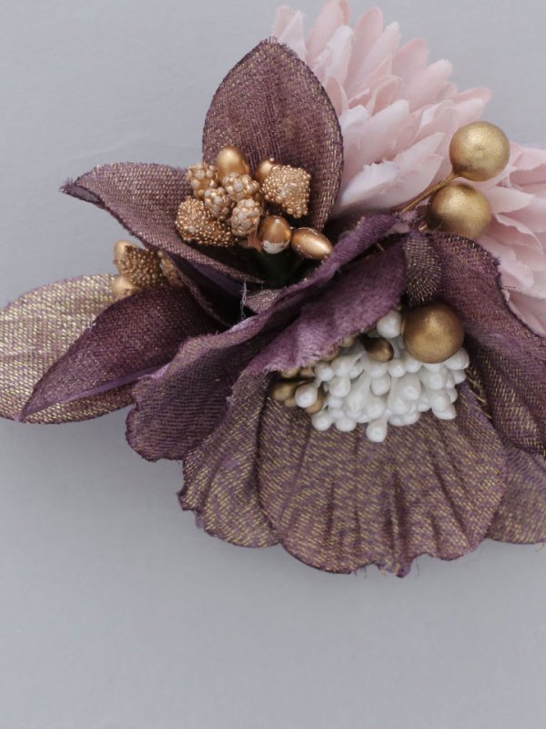 画像13: 【卒業袴小物】オーガンジーフラワーアンティークベリーコサージュ【3カラー】