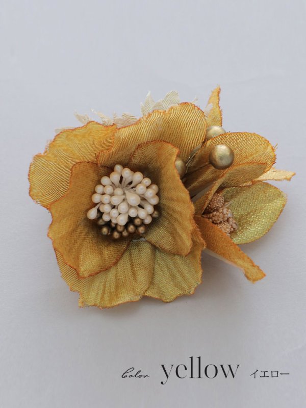 画像4: 【卒業袴小物】オーガンジーフラワーアンティークベリーコサージュ【3カラー】