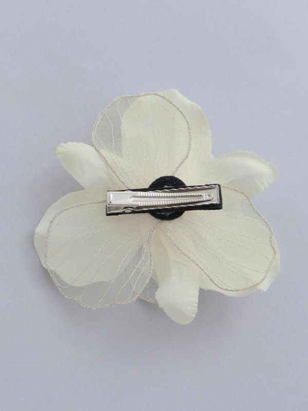画像3: 【卒業袴小物】オーガンジー×パールアーティフィシャルフラワーコサージュ【1カラー】