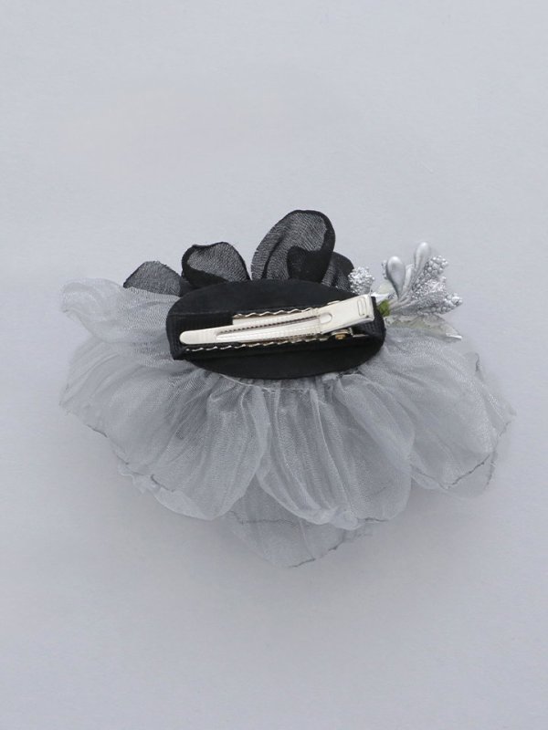画像3: 【卒業袴小物】シルバーパーツ＆ラメチュールコサージュ【1カラー】