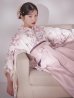 画像12: 【予約商品 / 1月中旬発送予定】ピンク牡丹×菊 ペールピンク二尺袖着物【卒業袴３点セット 二尺袖着物/帯/袴】 (12)
