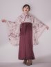 画像8: 【予約商品 / 1月中旬発送予定】ピンク牡丹 くすみピンク二尺袖着物【卒業袴３点セット 二尺袖着物/帯/袴】 (8)